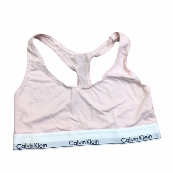 Calvin Klein Other - CALVIN KLEIN Light Pink/White Bralette Large